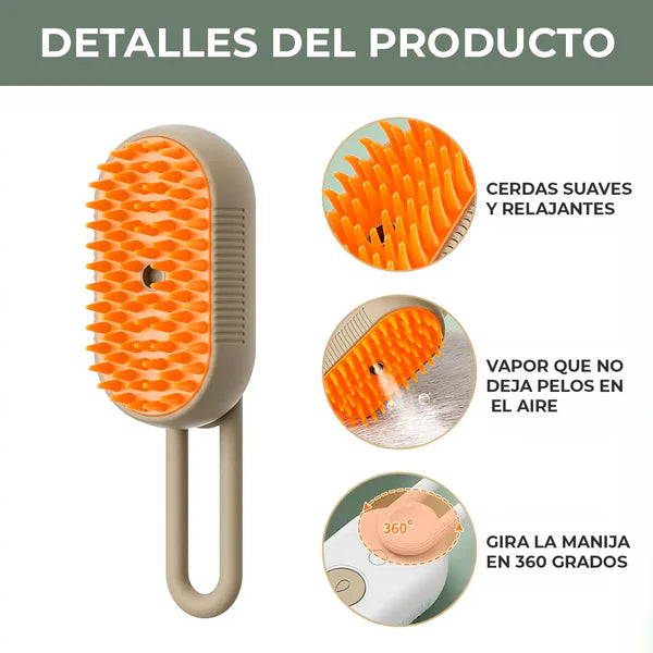 CEPILLO AUTOMÁTICO VAPOR MASCOTA 3en1