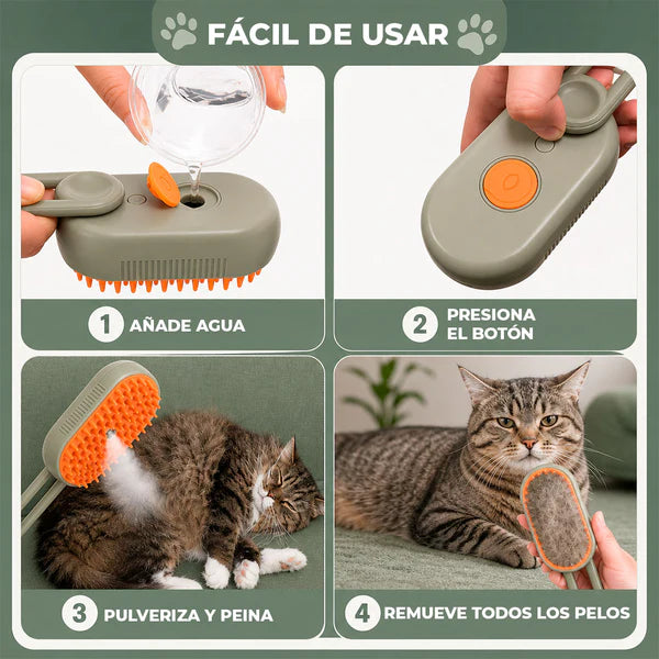 CEPILLO AUTOMÁTICO VAPOR MASCOTA 3en1