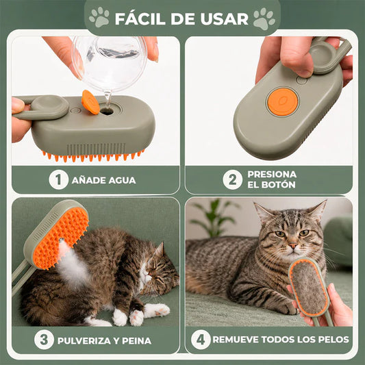 CEPILLO AUTOMÁTICO VAPOR MASCOTA 3en1